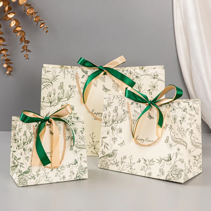 10Pcs Floral Print Paper Gift  - Luxury Skincare Packaging recension och pris