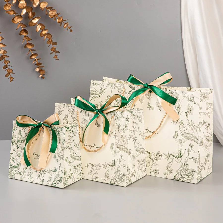 10Pcs Floral Print Paper Gift  - Luxury Skincare Packaging recension och pris